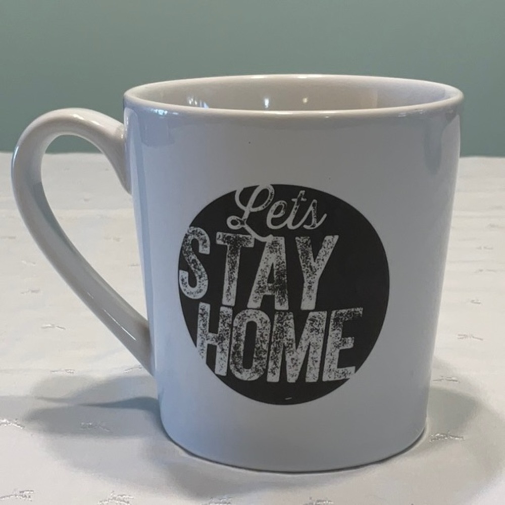 Life is Good Large Ceramic Mug Let’s Stay Home - Picture 1 of 5